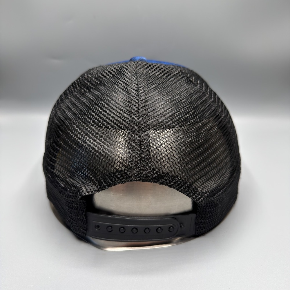 Affliction Mens Live Fast Patch Trucker Hat Black Blue Mesh Snapback HT11891AQ - Picture 4 of 7